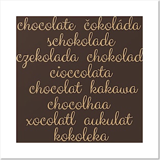 Lispe Chocolate in Many Languages Posters and Art